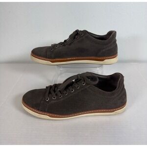 Allen Edmonds Mens Porter Perforated Suede Low Top‎ Sneakers 8.5 Brown